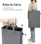 ZJL Narrow Laundry Hamper, Skinny Laundry Basket, 45L Dark Grey, 24" - Image 4