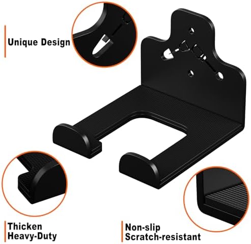 Garage Organizer Trimmer Rack Wall Mount, Weedeater Hanger, Black, 2 Pack - Image 4