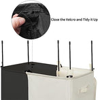 WOWLIVE Double Laundry Hamper with Lid, 154L Large Laundry Basket Organizer - Image 5