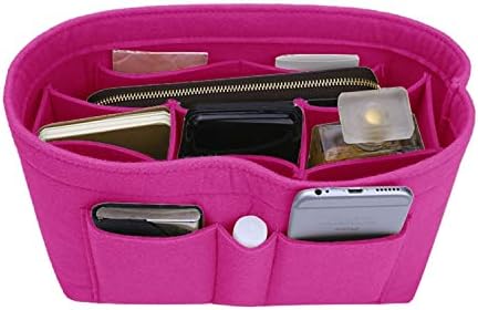 ZTUJO Purse Organizer Insert, Felt Bag Organizer For Handbag Purse Organizer,13 Colors, 6 Size (X-Large, Rose) by ZTUJO