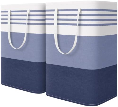 WOWBOX 2 Pack Laundry Baskets, Collapsible Dirty Clothes Laundry Hampers by WOWBOX