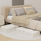 Underbed Storage Basket with PP Panel,31.4x15.7x5.9in,Beige,3 Pack - Image 2