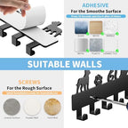 GTK Key Hooks with 8 Hooks Wall Mounted, Key Holder for Wall Decor, Dog Key Holder for Entryway, Self Adhesive Cat Key Rack for Living Room - Image 4