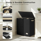 SOLEDI Large Double Laundry Hamper with Lid,165L Collapsible Clothes Hamper 2 section with Removable Bags, Space-Saving Laundry Basket for Bedroom, Dorm, College - Image 6