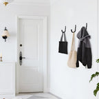 KURUI Large Metal Wall Hooks for Hanging Living Room/Bedroom/Garage, 14Pcs Garage Organization and Storage Hook for Tool Coat Backpack Bag, Black Wall Mount Hanges for Outdoor Indoor - Image 5