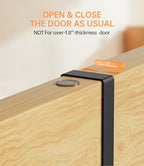 Broom Holder Over The Door with Hooks -304 Stainless Steel (Black) - Image 4