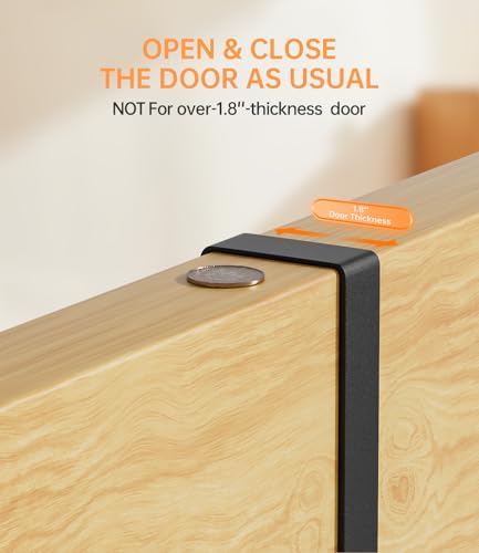 Broom Holder Over The Door with Hooks -304 Stainless Steel (Black) - Image 4