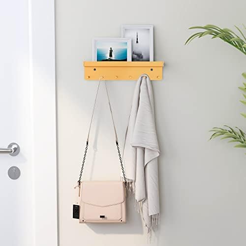 MKO Key Holder for Wall, Mail Organizer and Key Rack with Tray for Hallway, 6 Key Hooks Wall Mount Adhesive(Gold) - Image 6