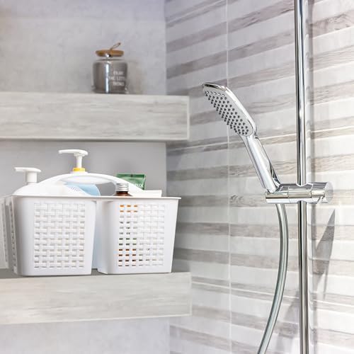 Tiawudi Portable Shower Caddy, Caddy Organizer with Handle, Plastic Shower Basket Hold Soap, Shampoo, Hair Supplies and Beauty Products, Cleaning Supplies Organizer for Home, Dorm, Shelf and Cabinet - Image 6