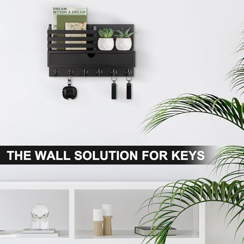 Key Holder Wall Mount, Mail Holder with Storage Drawer - Image 6