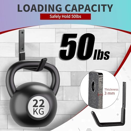 Heavy Duty Steel Hooks - Garage & Garden Tool Organizer, Wall Mount Hooks, Hose Hanger (12, Small) - Image 6