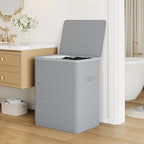 Double Laundry Hamper with Lid, 150L Large Laundry Basket 2 Compartments - Image 7