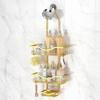 REINHARDT Adjustable Shower Caddy Hanging Rustproof Shower Organizer, Gold by REINHARDT