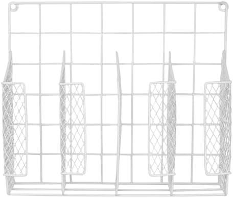 Home Basics Organizer Rust Resistant, Perfect for Food Storage, Silver Foil, Wax Paper, Sandwich Bags, Plastic Wrap-Mounts,White - Image 3