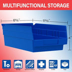 Akro-Mils 30130 Heavy Duty Plastic Shelf Bins, 12"x 6.5"x 4", Red, 12-Pk - Image 3