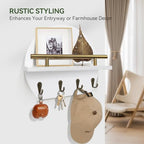 Key Holder Wall Mount Mail Organizer,4 Hook Semicircle Key Rack - Image 4