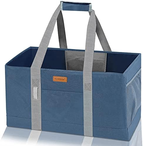 WONDAY DarkBlue Foldable Utility Tote Bag, Reusable Grocery Bag by WONDAY