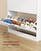 VASAGLE Shoe Cabinet with 3 Flip Drawers, Holds up to 24 Pairs of Shoes - Image 5