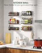 Doakhirmit Wall Mount Spice Rack, Black,4 Pack - Image 5