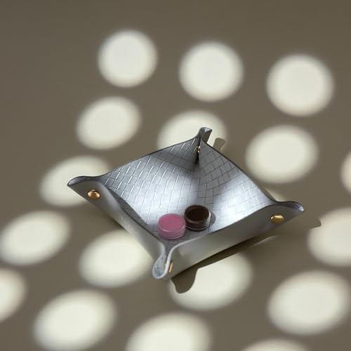 OLETHA Foldable Valet Tray, Travel Essentials, Woven Embossed, Grey - Image 2