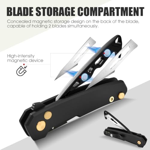 Folding Utility Knife with Blade Storage Pocket Knife Clips 11# Blade - Image 3