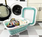 SAMMART Pack of 2 Collapsible Plastic Laundry Basket & Clothes Hamper, Comfort Non-Slip Handle, Foldable Storage Organizer with Space Saving Design, Portable Pop Up Container for Indoor and Outdoor - Image 4