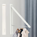 Ithywat Retractable Clothes Drying Rack,Space Saver Wall Mounted Folding Hanger for Laundry Room,Closet Storage Organization,Easy Installation Aluminum Dryer White - Image 2