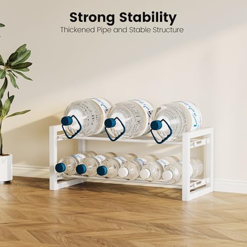Homeiju Expandable Shoe Rack, 2 Tier Metal Shoe Shelf, Adjustable Shoe Stand for Sneakers, Boots, Heels, Heavy-Duty Steel Standing Shoe Organizer for Entryway, Closet, Bedroom, White - Image 4