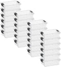 Superio 0.7 Quart Mini Clear Plastic Storage Container with Lid, Stackable Small Organizer Box for Crayons, Art Supplies, Beads, Sewing, Stationery & Food Storage, 24 Pack by Superio