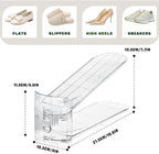FENRUNXU Shoe Slots Organizer for Closet,36 Pack Shoe Stacker Shoes Rack Organizer for Closet Space Saver Storage Shoe Holder Organization(Transparent) - Image 6