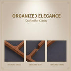 Wooden Catchall Tray Desk Organizer, 4-Section Wooden Valet Tray for Living Room Entryway, Nightstand Organizer for Phone Glasses Earbuds, 12.2 X 8.3 X 1.6 in - Image 2