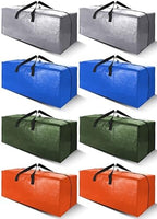 Cosy Family 8 Pack Heavy Duty Extra Large Moving Bags with Backpack Straps - Strong Handles & Zippers, Storage Totes For Space Saving, Fold Flat, Alternative to Moving Box (40 gal, Multicolored) by Cosy+Family