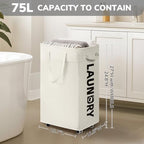 Goodpick 75L Laudnry Basket with Wheels & Removable Wash Bag for Dorm - Image 3