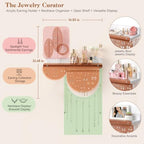 Keebofly Wall Mounted Hanging Jewelry Organizer Honey Brown - Image 2