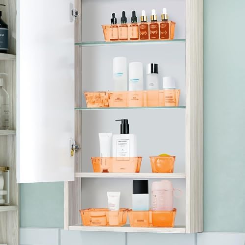 25 PCS Plastic Drawer Organizer Set, Makeup Organizers and Storage Bins - Image 6