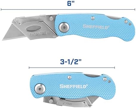 Sheffield Lock Back Utility Knife 3 Pack with 10 Utility Knife Blades - Image 7