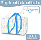 VENO 8 Pack Heavy Duty Moving Bags, Extra Large Storage Bags with Reinforced Handles & Strong Zippers, Foldable & Reusable Moving Box Alternative for Clothes & Dorm Storage - Image 3