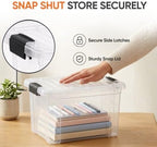 Superio 4.75 Quart Clear Plastic Storage Boxes with Lids, Stackable Organizer Containers, BPA-Free Storage Bins for Home, Office, School & Dorm, 4 Pack - Image 6