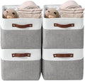 DECOMOMO Storage Bins, Large Fabric Storage Baskets for Shelves 4 Pack by DECOMOMO