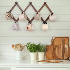 SCUNDA Wall Rack with 10 Hooks, Wooden Wall Expandable Coat Rack for Coat, Hats, Baseball Caps, Coffee Mug, Jewelry(Brown) - Image 4