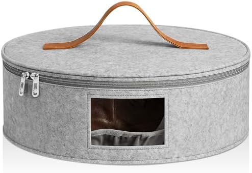 Chunful Hat Box for Women Storage Cowboy Hat Box, Gray, Height 6.3 Inches by Chunful