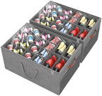 Aokeyee 2 Pack Shoe Organizer for Closet, Large Shoe Storage Box, Grey by Aokeyee