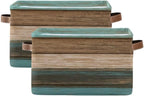 Wood Print Rectangular Storage Basket Not Real Wood Retro Vintage Organizer Bin Shelf Baskets For Clothes Gifts For Home Office Dorm - Image 4