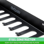 GoSports Baseball & Softball Bat Rack - Holds 16 Bats - Mount on Wall or Clip on Dugout Fence - Black - Image 5