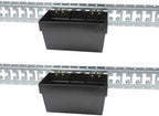 (2 Pack) Heavy Duty E-Track Storage Bin for E-Track Systems - Large E-Track Basket Organizer for Trucks, Enclosed Trailer, Garage, Vehicles - E-Track Accessories for Enclosed Trailer by MyteeProducts
