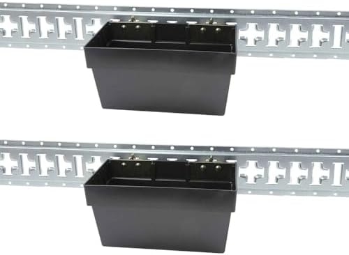 (2 Pack) Heavy Duty E-Track Storage Bin for E-Track Systems - Large E-Track Basket Organizer for Trucks, Enclosed Trailer, Garage, Vehicles - E-Track Accessories for Enclosed Trailer by MyteeProducts