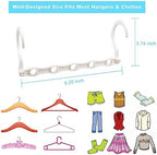 DUCOO Space Saving Hangers 10 Pack, Heavy Duty Magic Cascading Hanger Organizer with 5 Enclosed Anti-Slip Holes, Closet Organizers and Storage for Clothes, College Dorm Room Essentials, White - Image 6