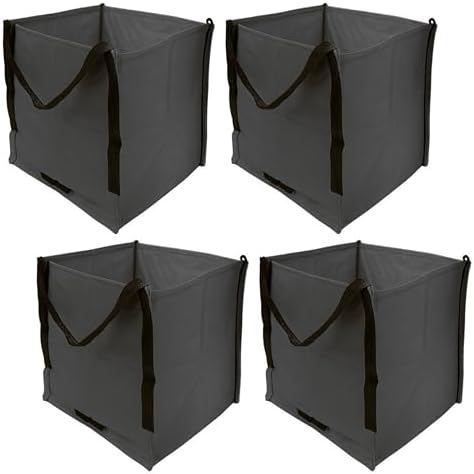 DURASACK Heavy Duty Storage Tote Bag 22-Gallon, Gray , Pack of 4 by DURASACK