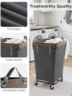 StorageWorks 160L Laundry Basket with Wheels, Rolling Hampers for Clothing - Image 3