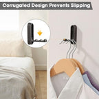 Dntorx Folding Wall Hooks, 2 Pack, Grey, Zinc Alloy, Heavy Duty Coat Hooks - Image 5